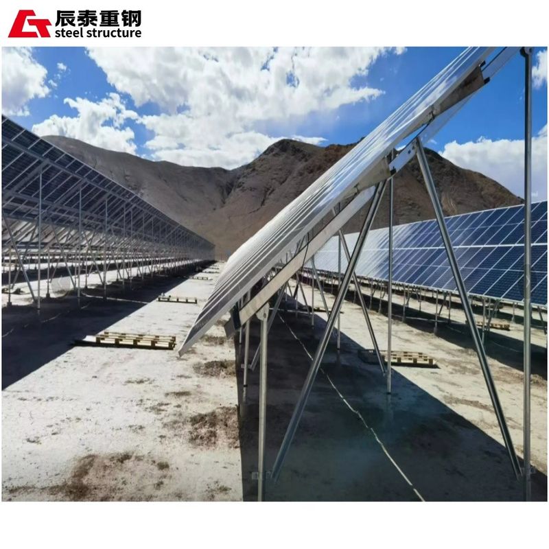 High Seismic Galvanized Steel Structure Building Anti Corrosion PV Steel Structure