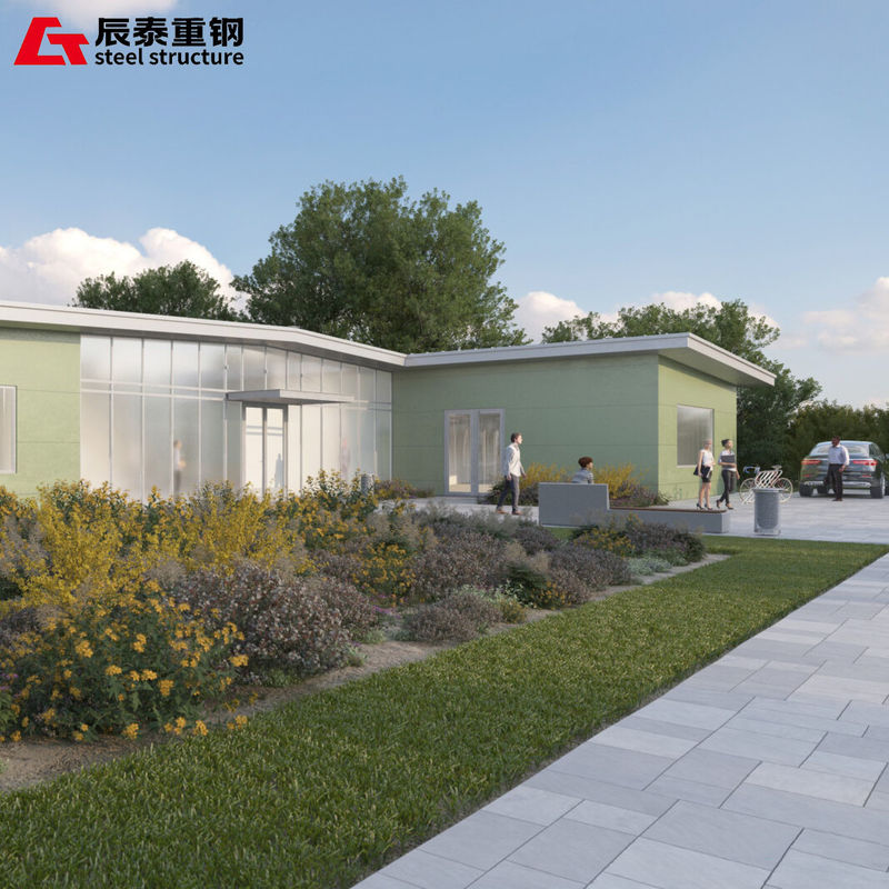 Modern Design Steel Structure Workshop With Sliding Door Alloy Frame