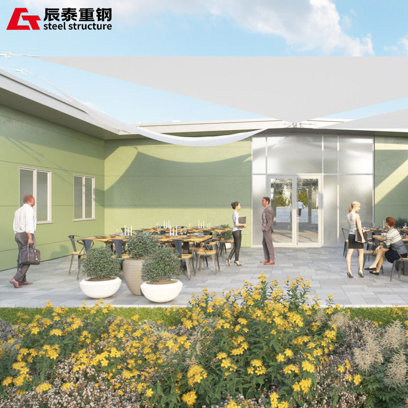Modern Design Steel Structure Workshop With Sliding Door Alloy Frame