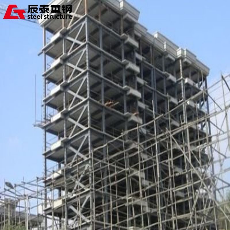 Color Customizable Commercial Center Steel Structure High Rise Building