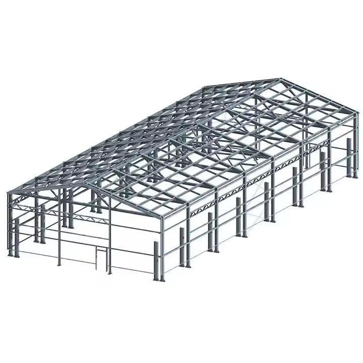 Wide Clear Span Steel Breeding Barn Without Intermediate Support Columns