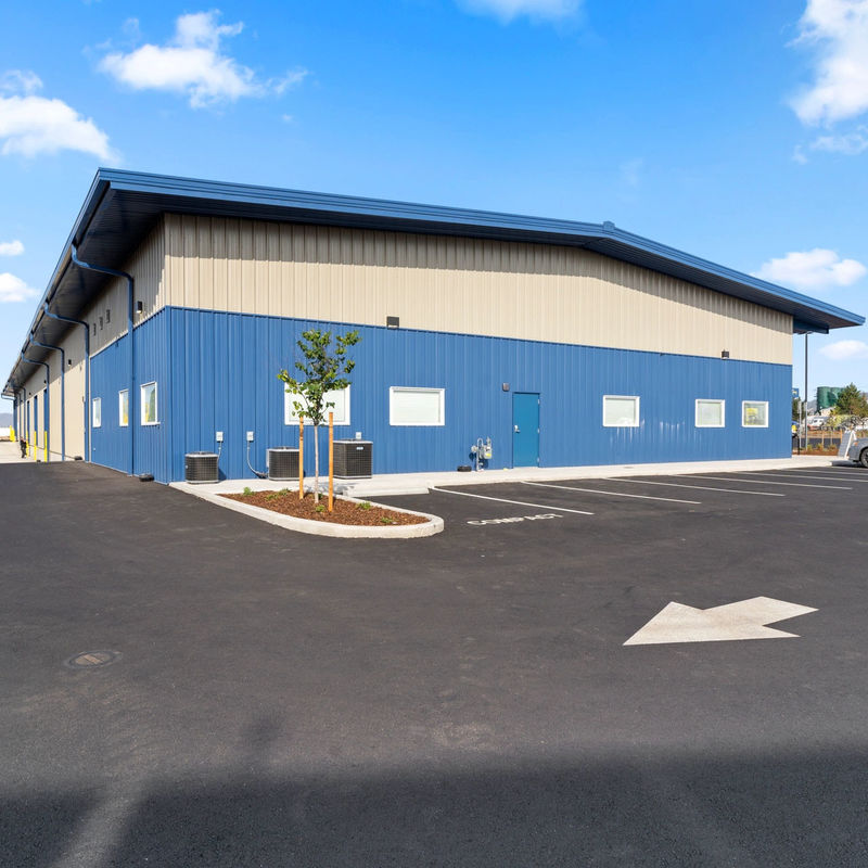 Strong Steel Structure Workshop Design And Install Support With Sliding Door