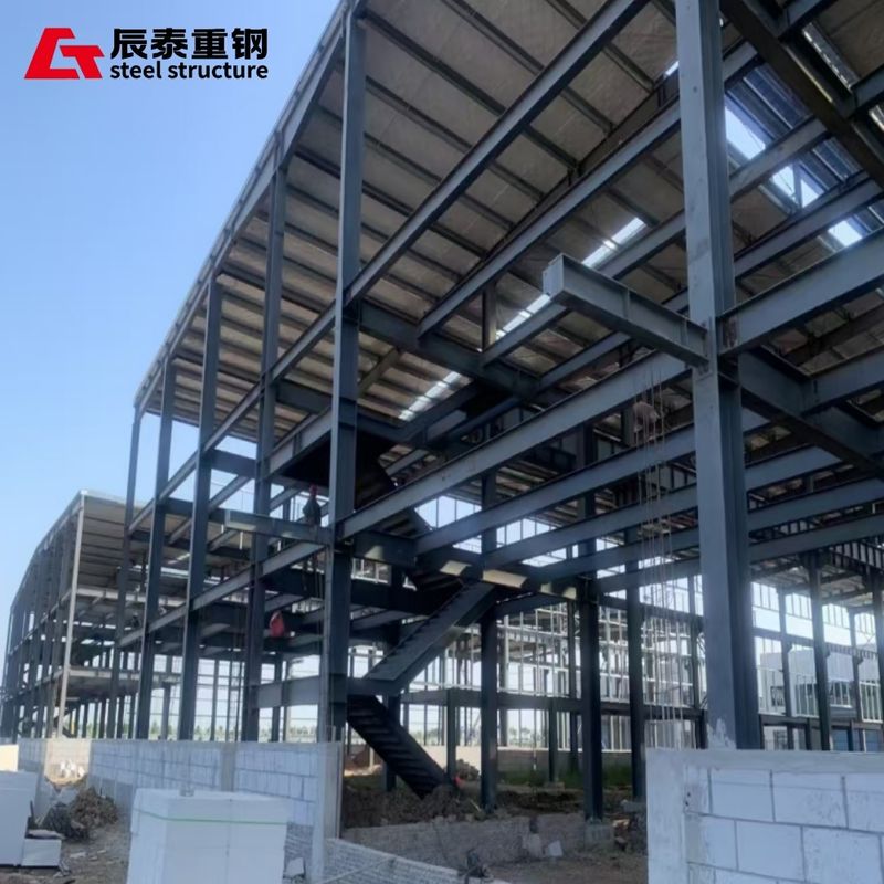 Metal Material Color Customized Double Layer Factory Or Office Steel Structure