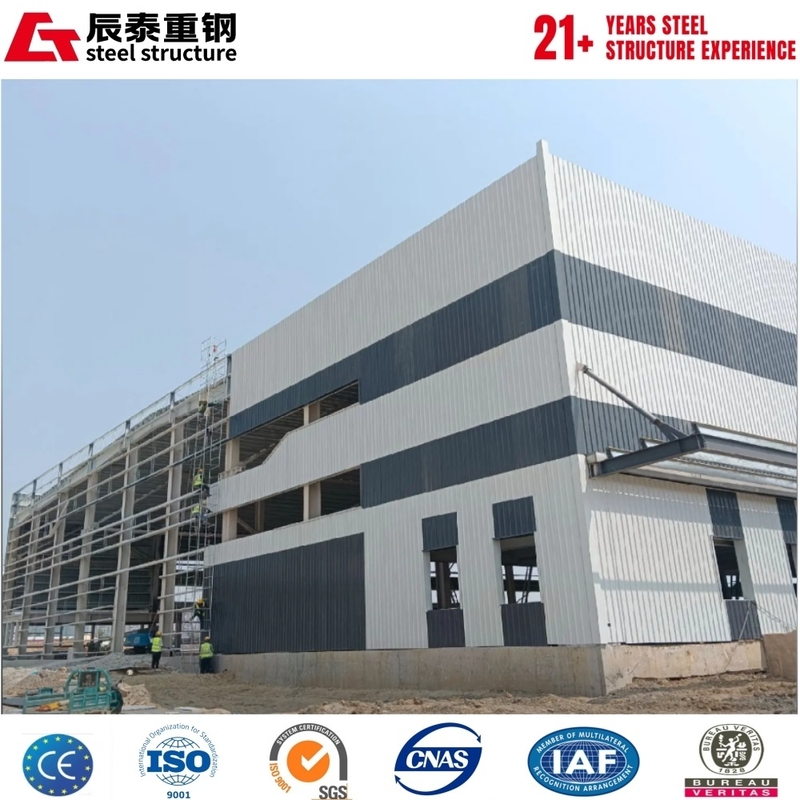 Large span steel structure industrial building factory workshop processed and manufactured in China
