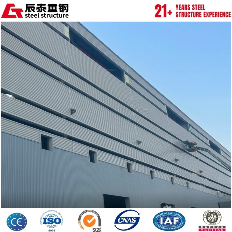 Factory prefabricated construction efficient large span galvanized steel structure workshop building