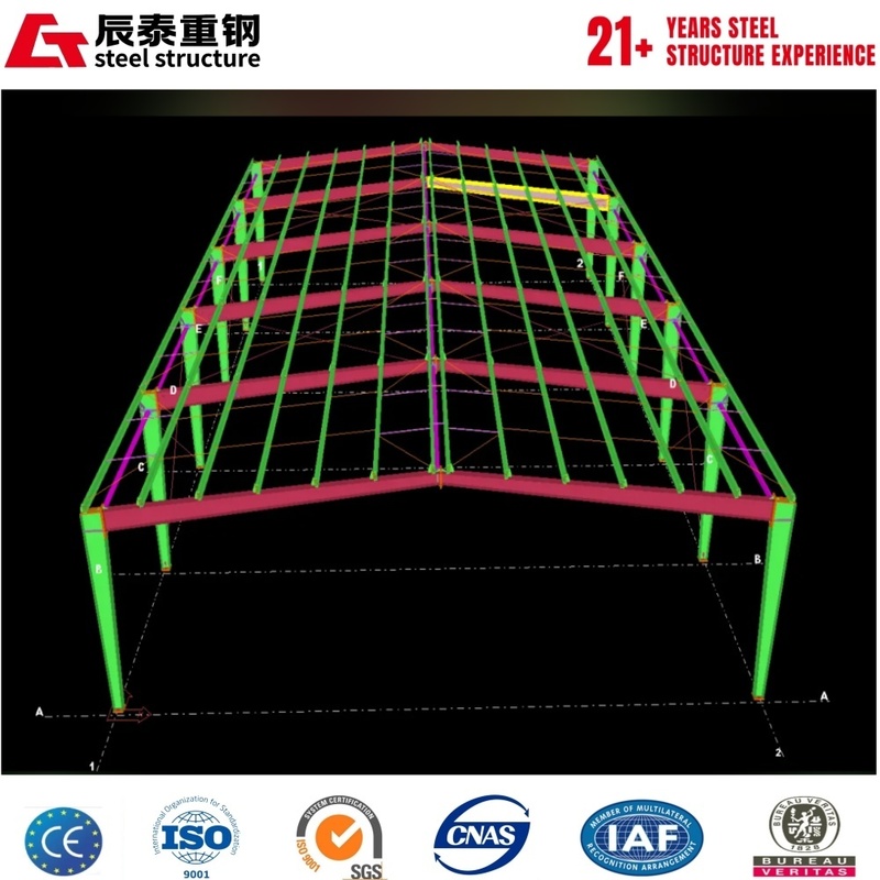 Q355B hot-rolled H-shaped steel steel structure industrial building portal steel frame warehouse