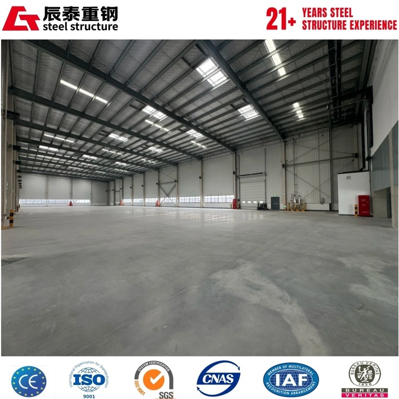 Large span space of portal steel frame hot-rolled H-shaped steel structure warehouse building