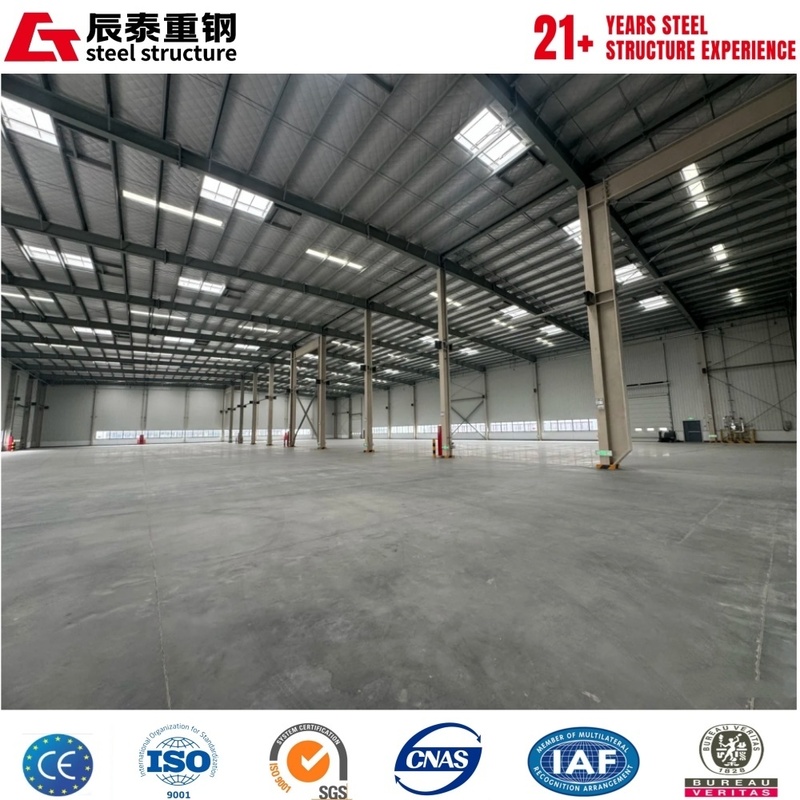 Large span space of portal steel frame hot-rolled H-shaped steel structure warehouse building