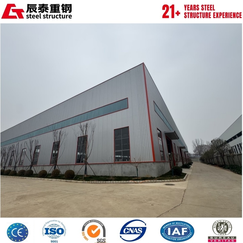 Steel structure frame building with high-strength bolt connection for large-span warehouse Q355B