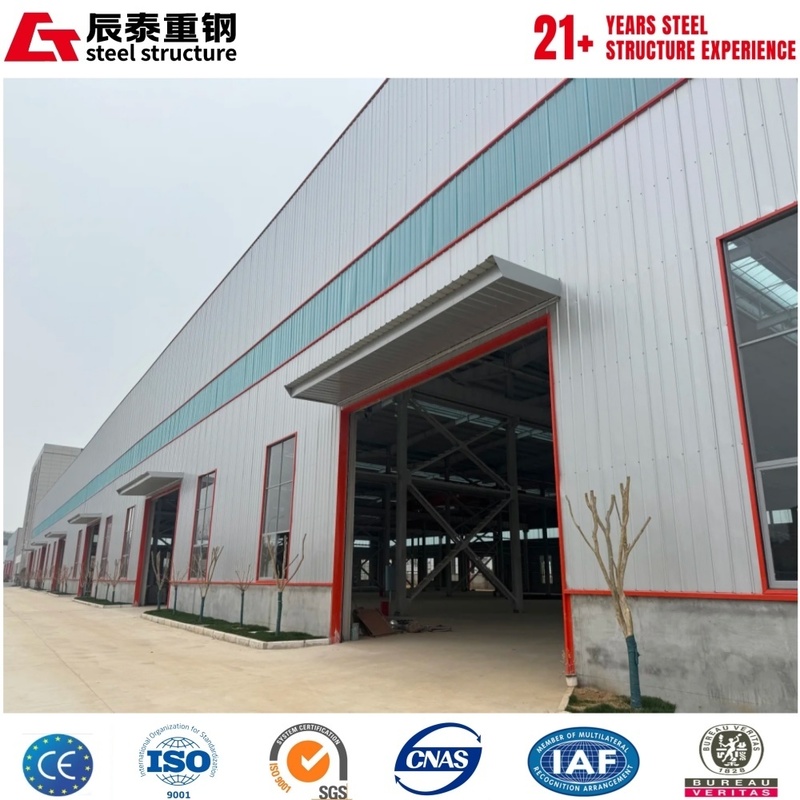 Steel structure frame building with high-strength bolt connection for large-span warehouse Q355B