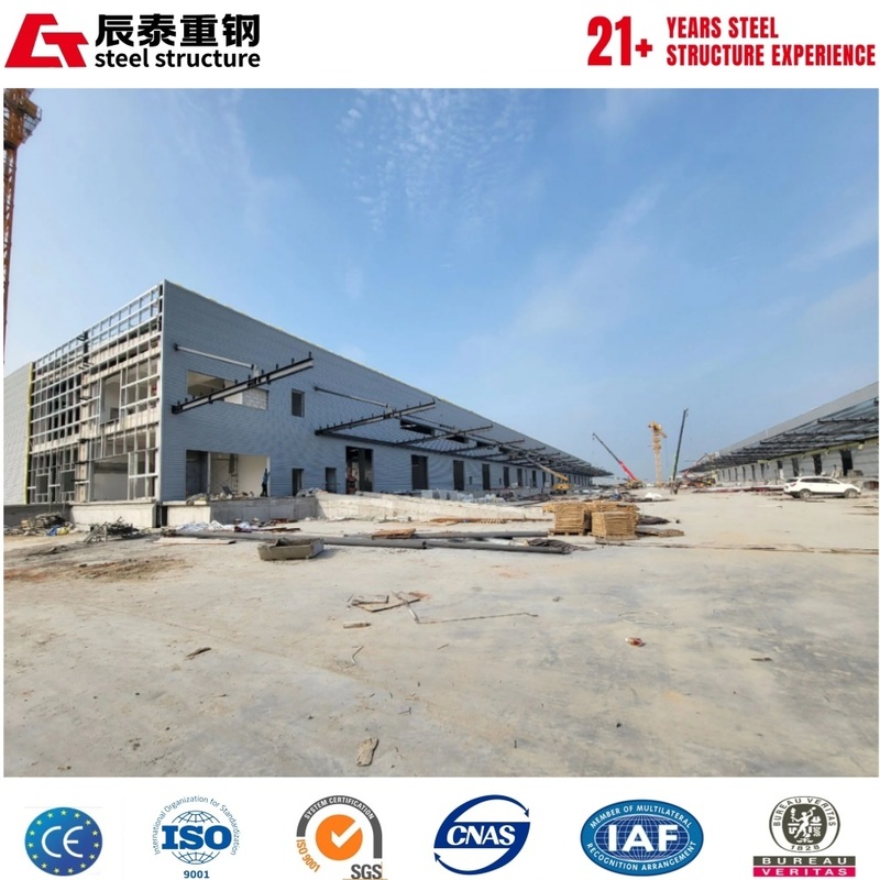 Large span high bearing capacity prefabricated steel structure industrial building workshop
