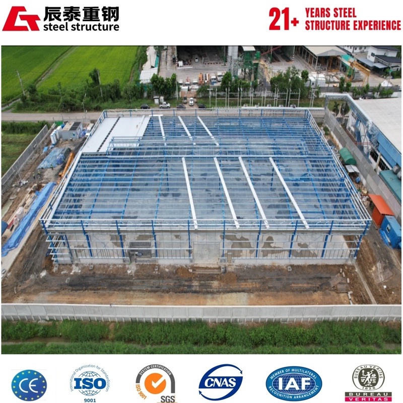 High-strength prefabricated galvanized anti-corrosion steel structure workshop building