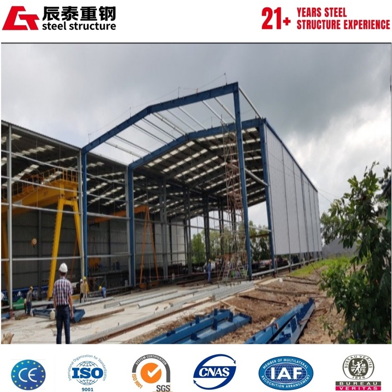 High-strength prefabricated galvanized anti-corrosion steel structure workshop building
