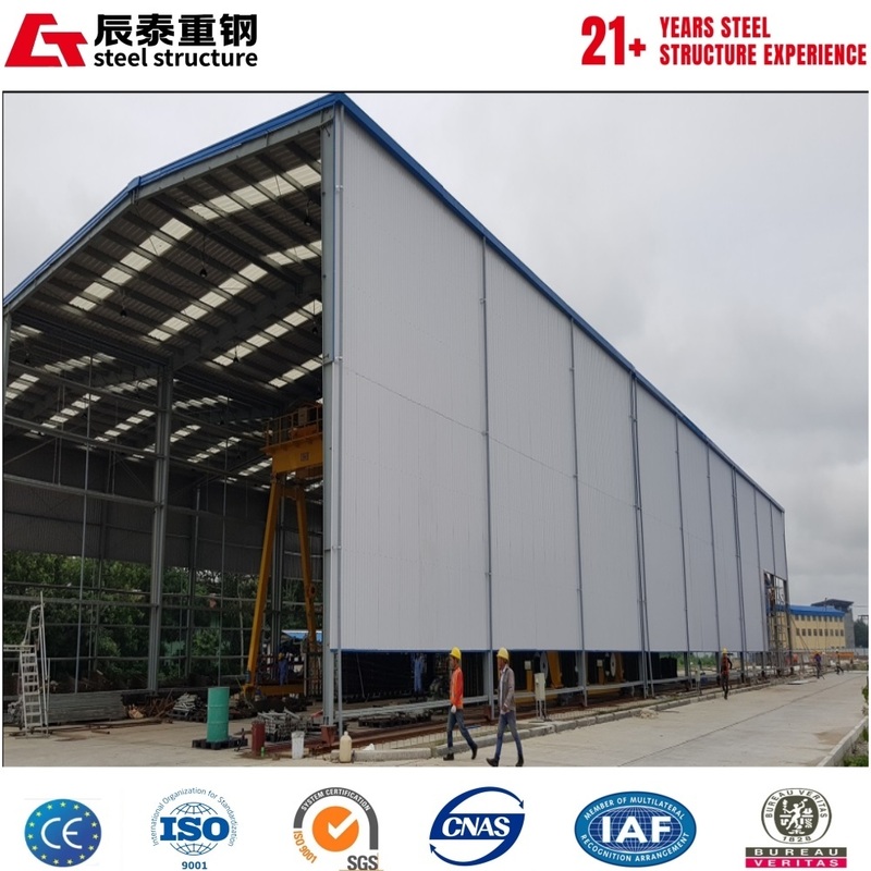 High-strength prefabricated galvanized anti-corrosion steel structure workshop building