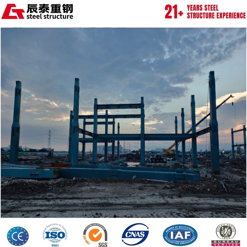 China factory standard prefabricated hot-rolled H-shaped steel structure industrial frame building