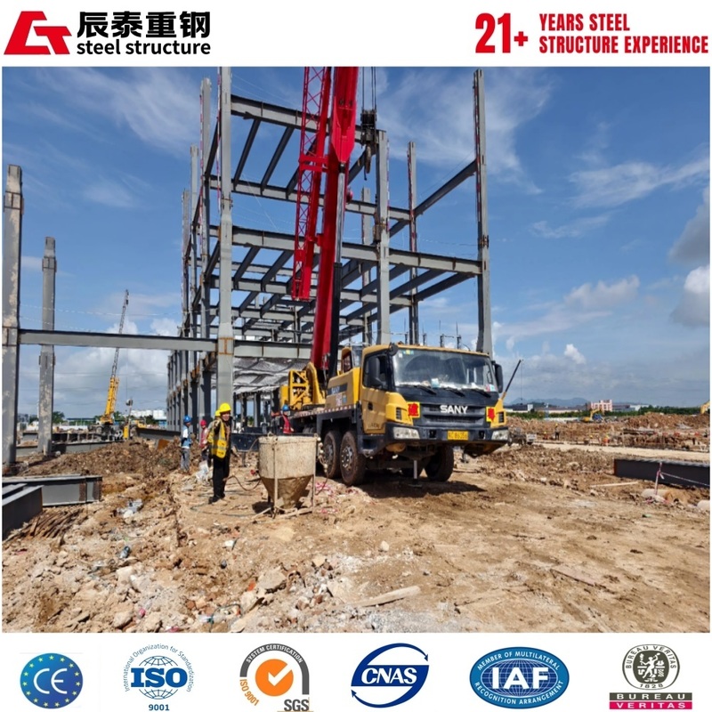 China factory standard prefabricated hot-rolled H-shaped steel structure industrial frame building