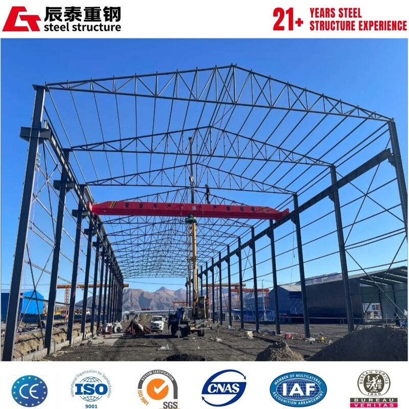 High-intensity corrosion-resistant high-space-utilization  steel structure warehouse building