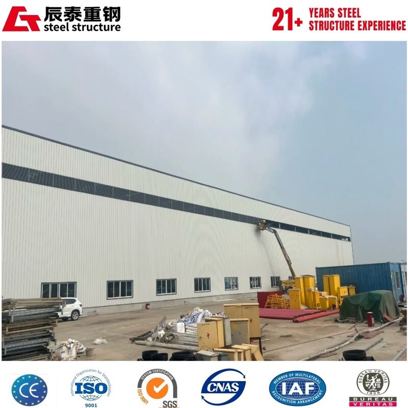 Q355B corrosion-resistant large-span polyurethane sandwich panel steel structure workshop building