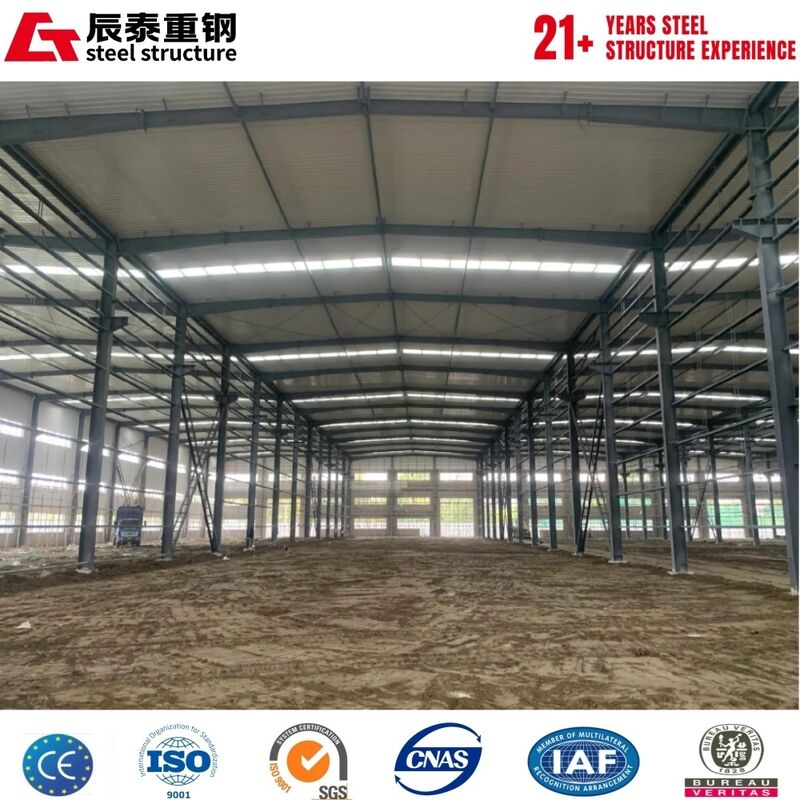 Q355B corrosion-resistant large-span polyurethane sandwich panel steel structure workshop building