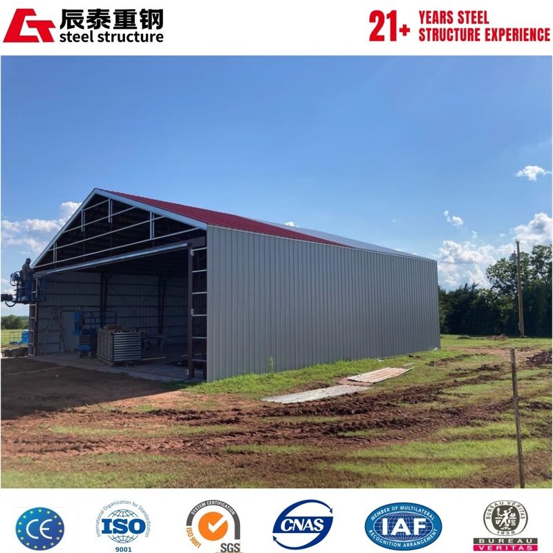 Corrosion-resistant Q355B large-span prefabricated steel structure aircraft hangar construction