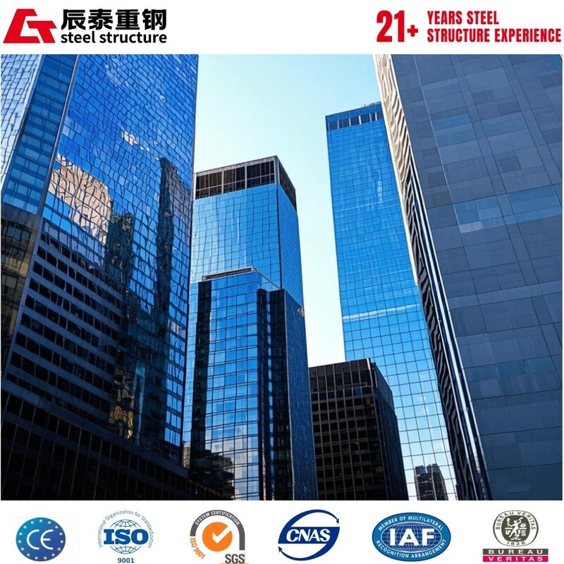 High light corrosion resistance Q355B custom steel structure office building construction