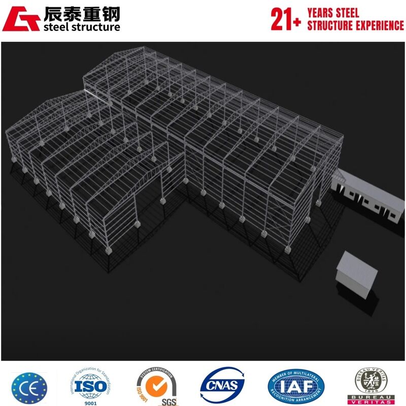 Prefabricated Industrial Building Hot Rolled H-beam Frame Warehouse