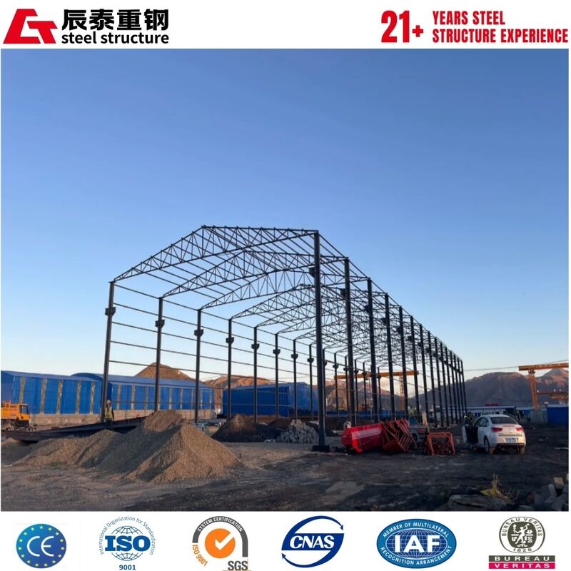 Fireproof Rock Wool Sandwich Panel Steel Workshop For Chemical Processing Plant