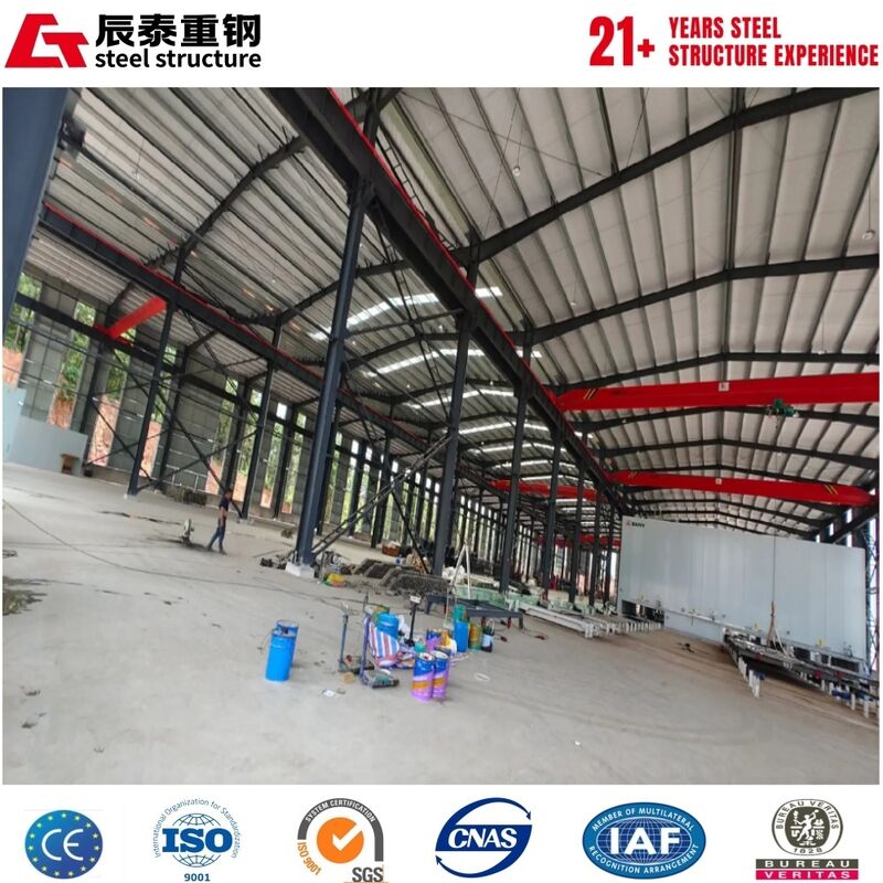 Fireproof Rock Wool Sandwich Panel Steel Workshop For Chemical Processing Plant