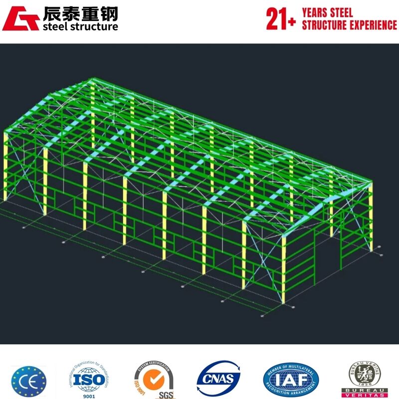 Structure en acier économe en énergie pour entrepôt