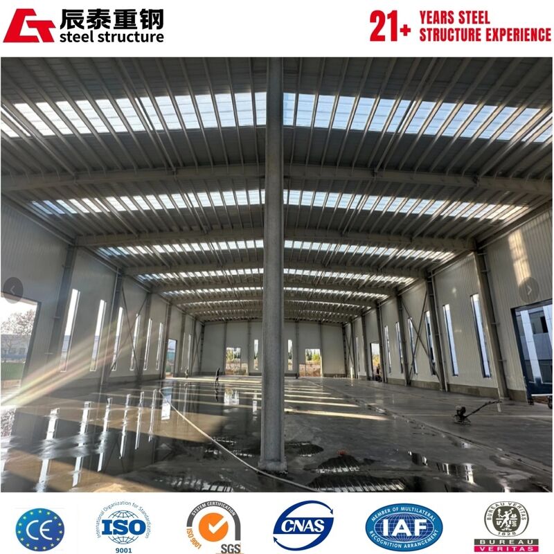 Large Span Steel Frame Storage Warehouse for Factory Raw Material Stock