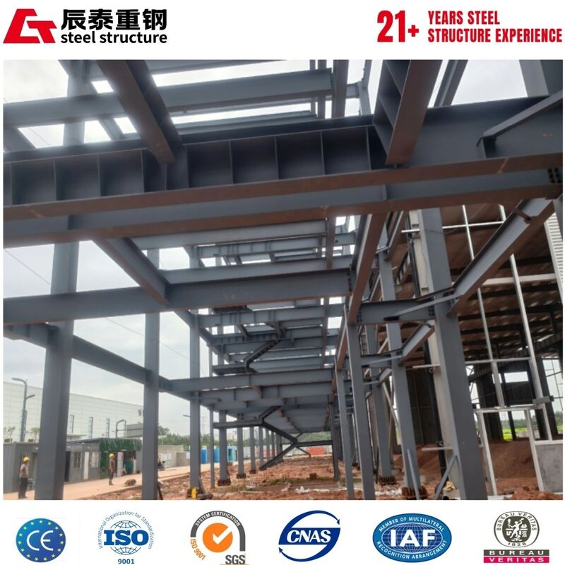 High Load Bearing Multi-layer Steel Building with Reinforced Composite Floor Slab
