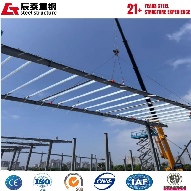 ISO9001 Certified Prefabricated Steel Structure Warehouse with 50 Years Usage Life and Large Span Design for Quick Assembly