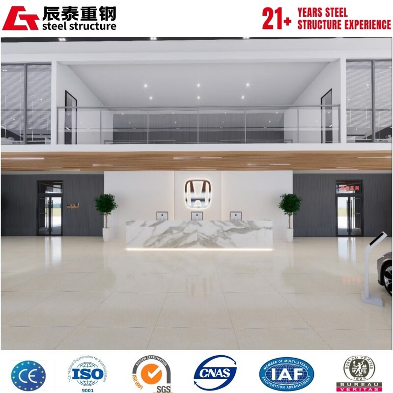 Prefabricated Steel Structure Exhibition Hall with Galvanized/Painted Anti-Corrosion-Free Design