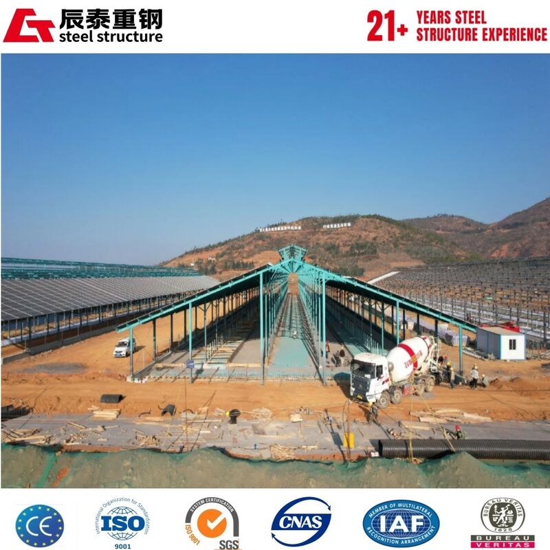 High Strength Heavy Steel Structure Workshop For Heavy Equipment Production Line