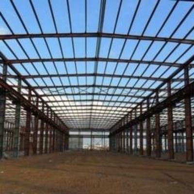 Industrial Insulated Steel Frame Buildings Construction With Metallic Materials Frame