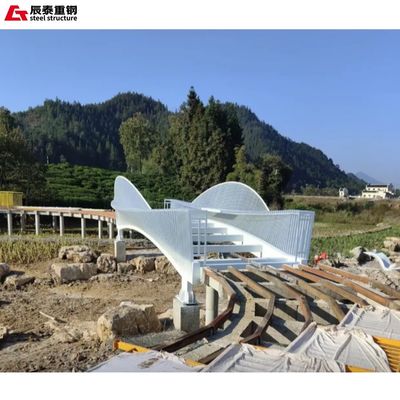 Prefabricated Steel Truss Pedestrian Bridge Lightweight Structural Steel Bridge