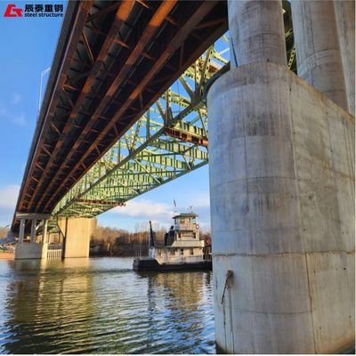 Long Span Steel Structure Bridge Construction Light Weight Good Toughness
