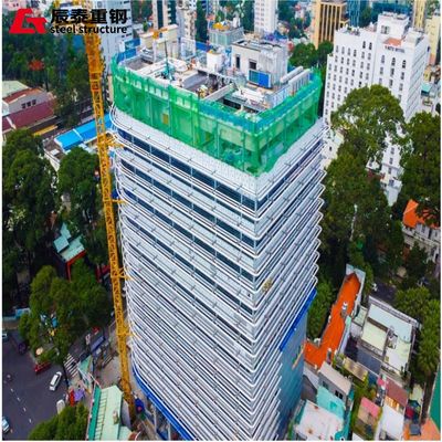 Multi Storey Steel Modular Prefab Office Buildings , Modern Steel Apartment Building