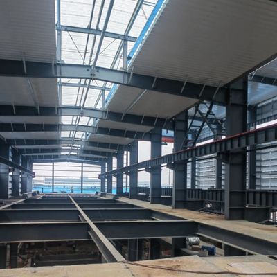 Sturdy Steel Frame Buildings Construction Customized For Metallic Warehouse