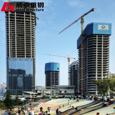 Modern Steel Frame Multi Storey Buildings Customized For Cement Foundation