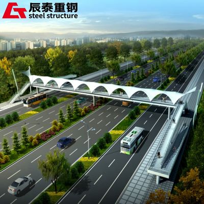 Prefabricated Bridge Steel Structure Building Construction Customized
