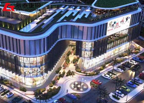 High Rise Steel Structure Shopping Mall , Flexible Space Steel Structure Building