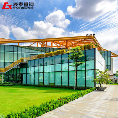 Steel Structure Construction Showroom Office 1000 Tons Building