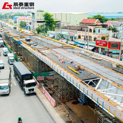 Safety Steel Truss Bridge Traffic Car Access Going Over Road Lightweight