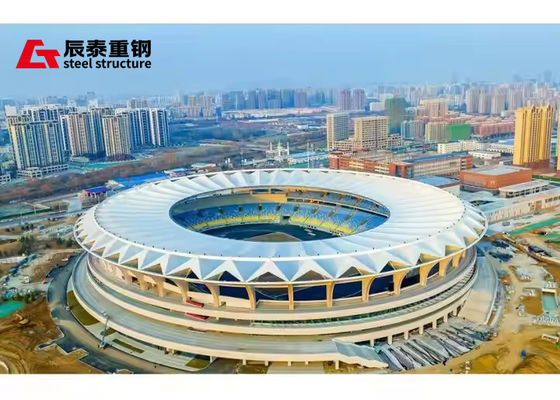 Customized Steel Structure Stadium Large Scale Metal Gym Buildings Fire Resistant