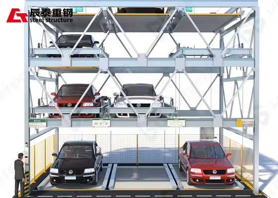 Metal Frame Light Prefabricated Steel Structure Parking Lots
