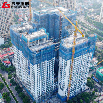 Steel Structure Luxury Apartments Commercial Areas Hotels High Rise Building