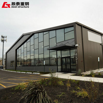 Steel Structure Workshop High Rise Prefabricated Hangar With Secondary Structure Knee Brace Etc