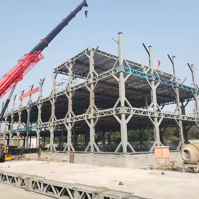 Fireproof Rock Wool Sandwich Panel Steel Workshop For Chemical Processing Plant