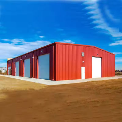 Large Span Metal Steel Structure Warehouse Building With Aluminum Alloy Windows